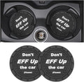 8sanlione 2 Pack Car Cup Holder Coasters, 2.75 Inch Non-Slip PVC Insert Cup Coaster, Anti-Scratch Auto Cup Mats for Women Men, Vehicle Interior Accessories Universal for Car, SUV, Truck (A Black/2PCS)