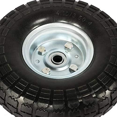 Yaheetech Solid Wheelbarrow Tires Sack Truck Cart Wheel 5/8-inch Bearings for Wagon/Lawn/Garden/Beach/Trolley/Snowblower/Generator/Hand Cart 8 Pack 10-inch