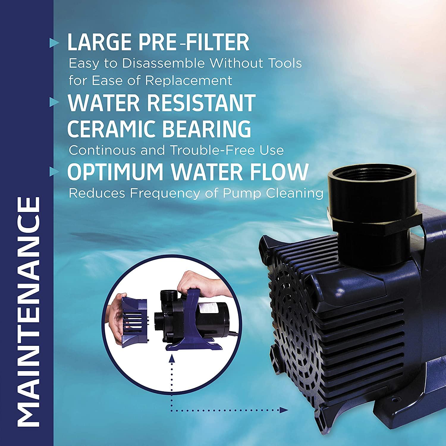 Alpine Corporation 10300 GPH Outdoor Décor Accessory for Fountains, Waterfalls, and Water Circulation
