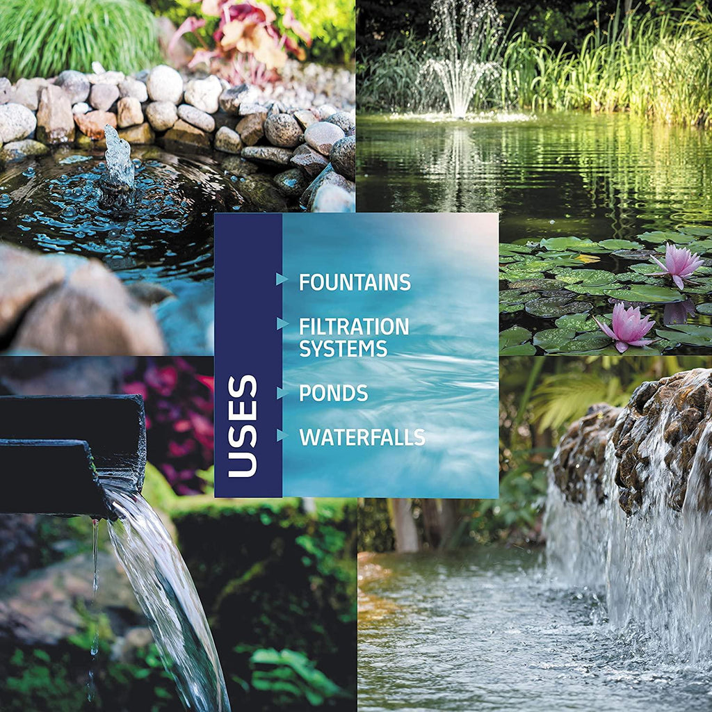 Alpine Corporation 10300 GPH Outdoor Décor Accessory for Fountains, Waterfalls, and Water Circulation