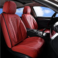 Coverado Universal Leather Seat Covers Front, 2-Pack , Waterproof Luxury Leatherette Car Seat Cushions, Auto Car Driver Seats Protectors Fit for Most Vehicles Red