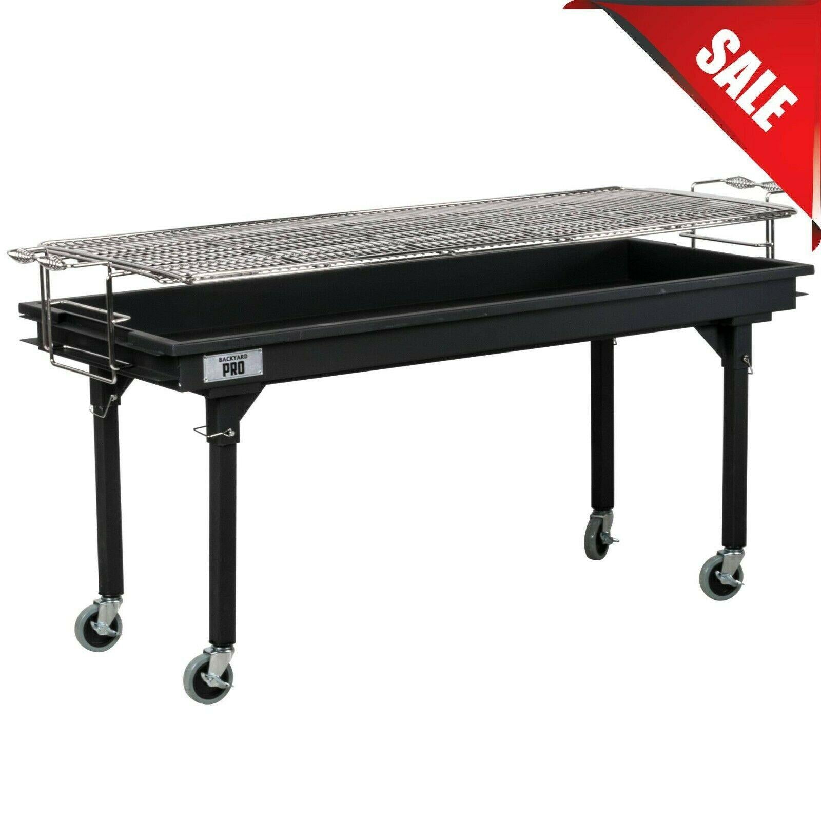 60" Heavy Duty Steel Outdoor Portable Charcoal Grill with Removable Legs & Cover