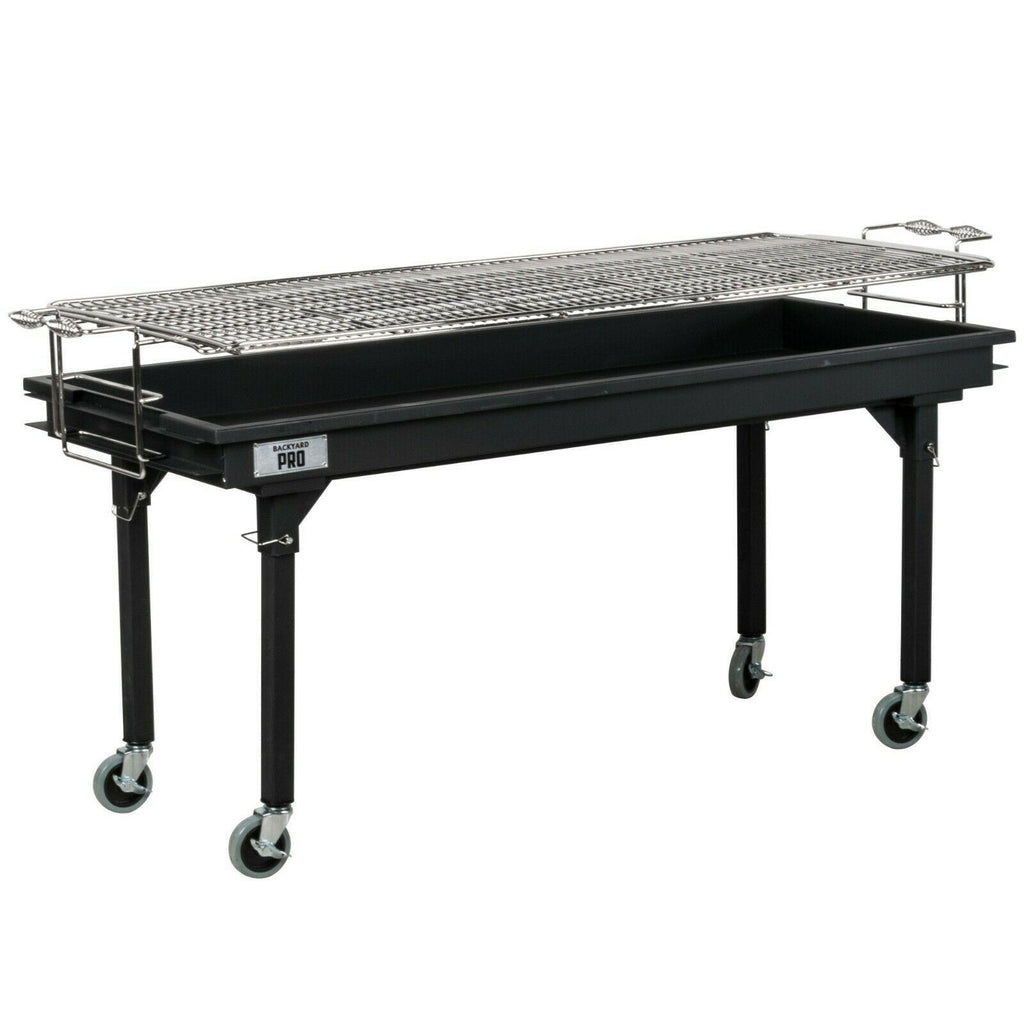 60" Heavy Duty Steel Outdoor Portable Charcoal Grill with Removable Legs & Cover