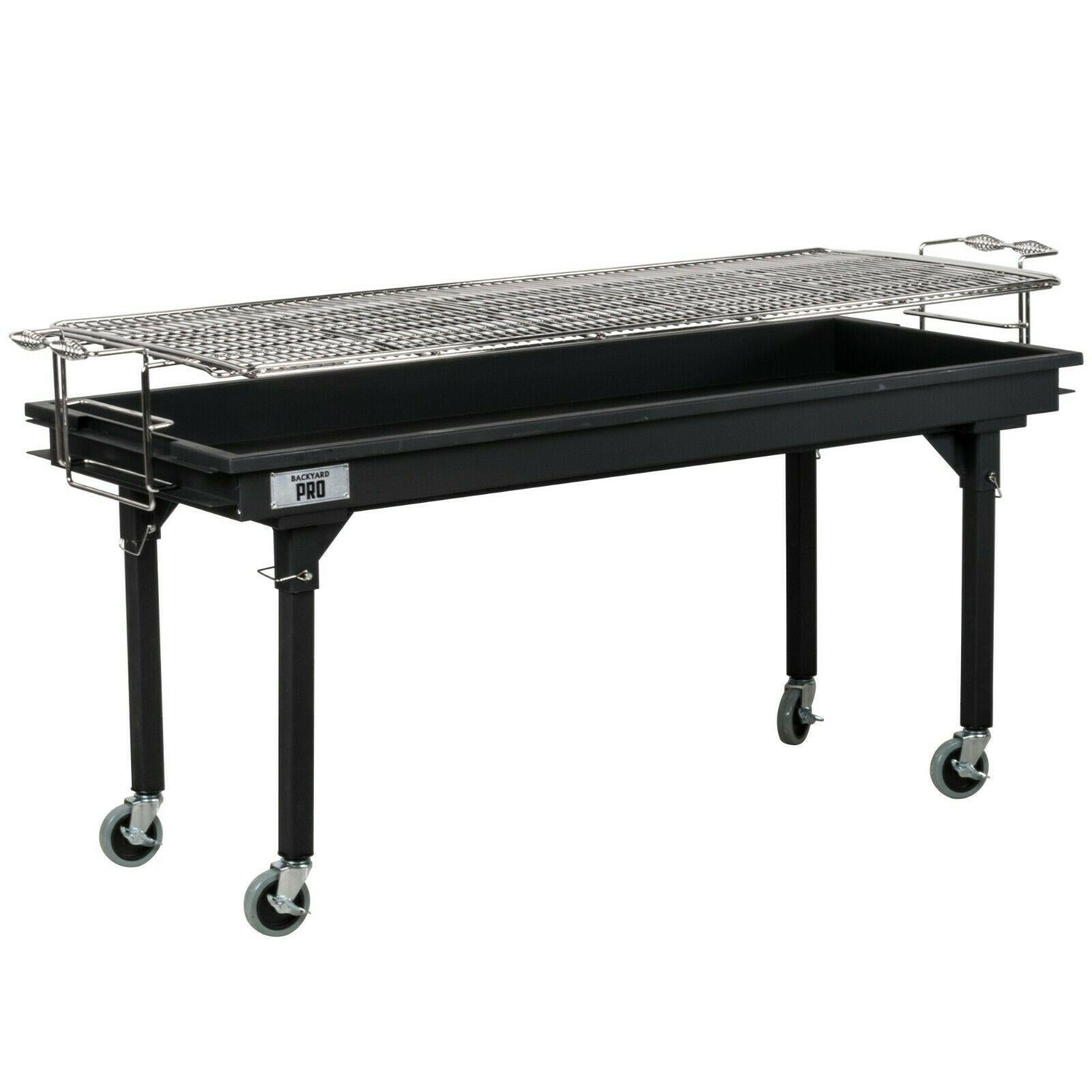 60" Heavy Duty Steel Outdoor Portable Charcoal Grill with Removable Legs & Cover
