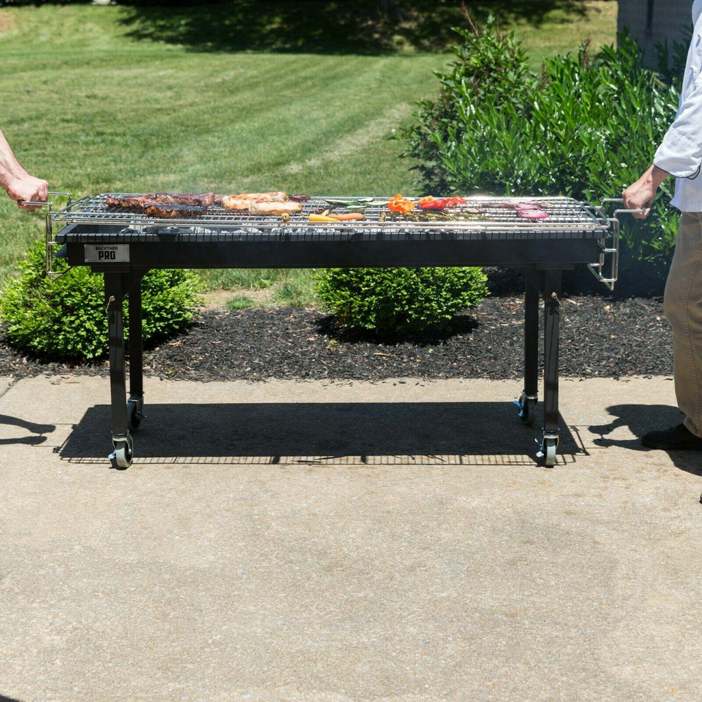 60" Heavy Duty Steel Outdoor Portable Charcoal Grill with Removable Legs & Cover