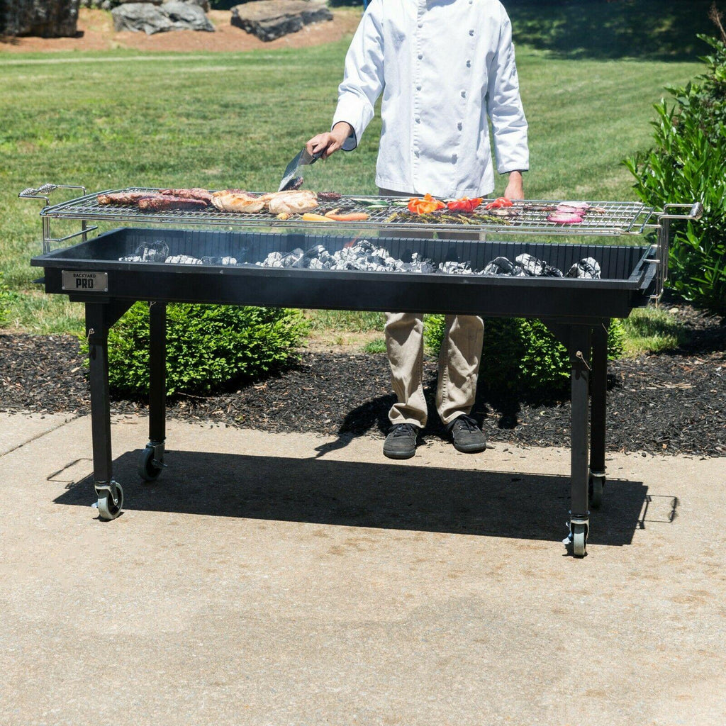 60" Heavy Duty Steel Outdoor Portable Charcoal Grill with Removable Legs & Cover