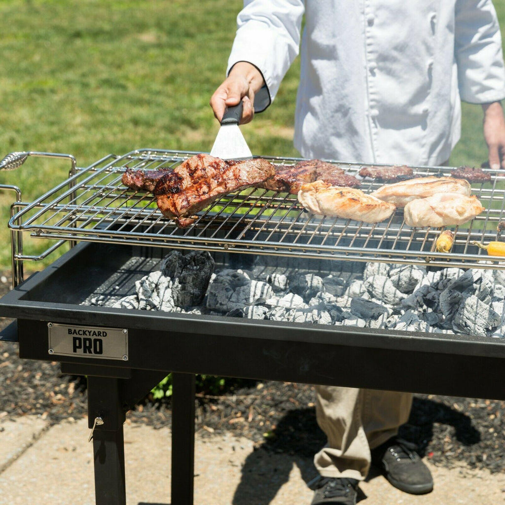60" Heavy Duty Steel Outdoor Portable Charcoal Grill with Removable Legs & Cover