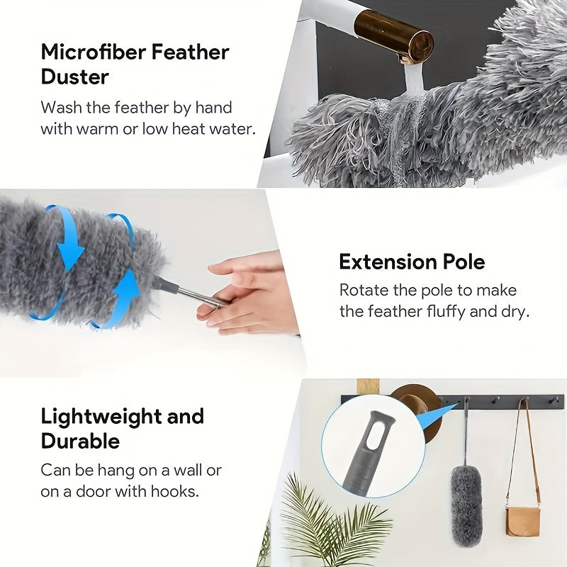Retractable Duster For Home Living Room Bedroom, Home Cleaning Tool, Household Accessories