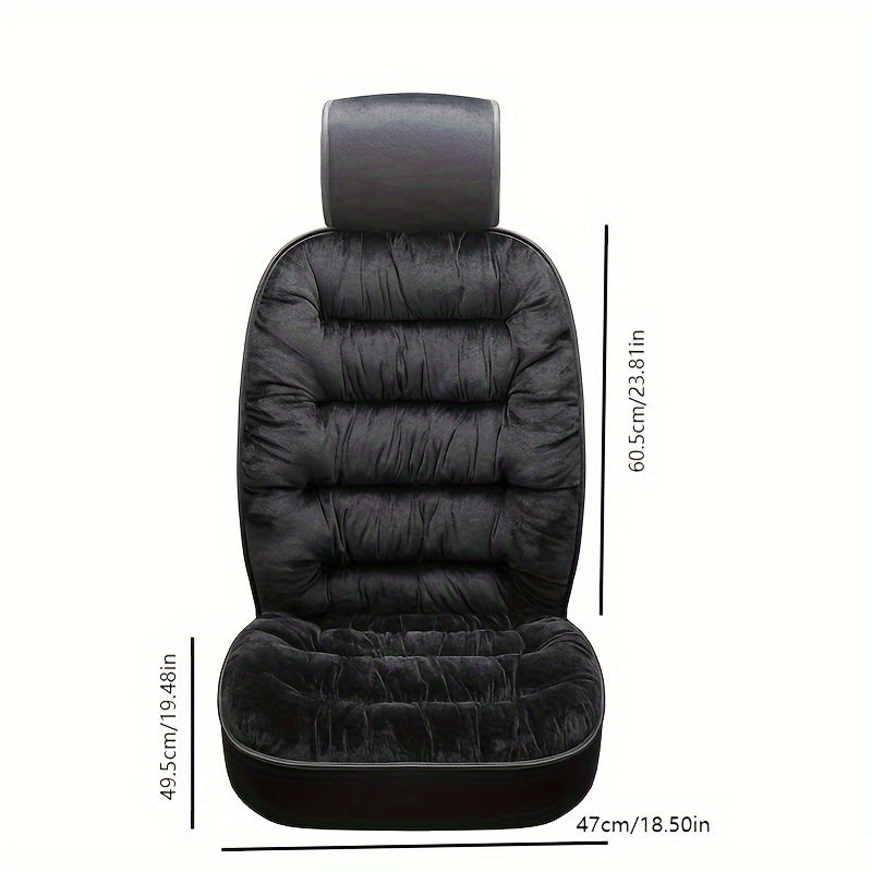 1pc Soft Plush Car Seat Cover, Automobiles Seat Cover Cushion Pad Car Seat Protector Universal Winter Auto Interior Accessories
