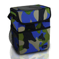 SIBOFUEGO Cute Car Trash Can with Lid - Leak Proof Car Trash Bag Hanging Waterproof Car Garbage Can with Storage Pockets Multipurpose Collapsible Car Organizer (Camo Blue)
