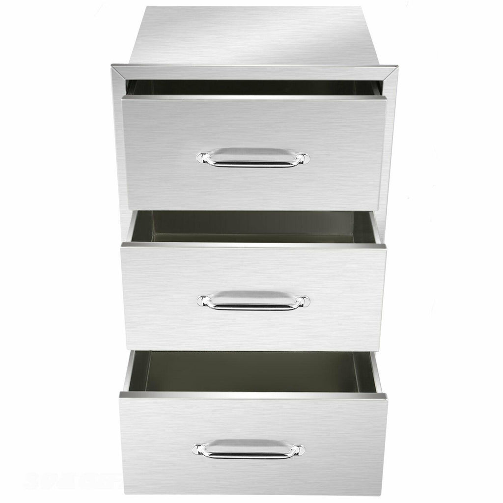 Outdoor Kitchen Drawers 19.5x26.5x18 Inch BBQ  Steel 3/Tripe ,New