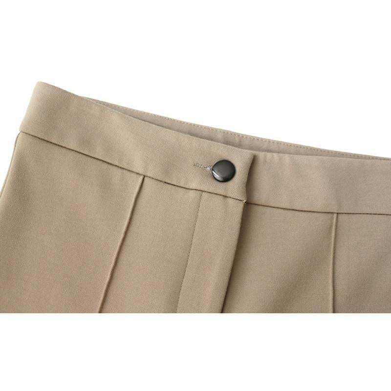 elegant pleated pencil pants