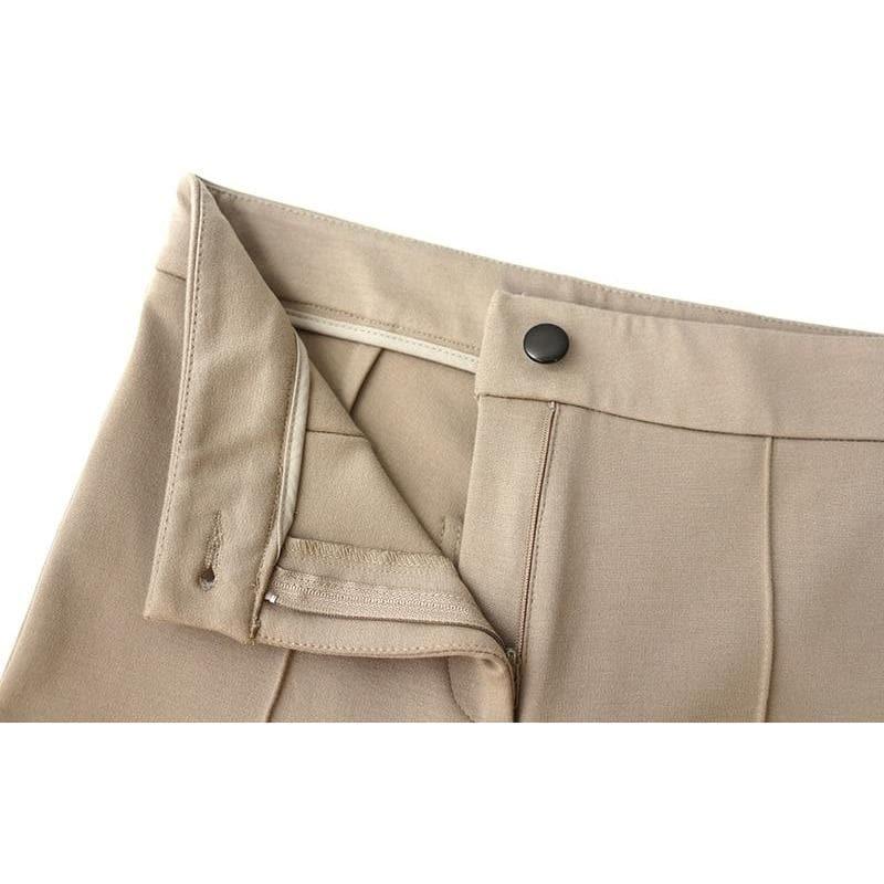 elegant pleated pencil pants