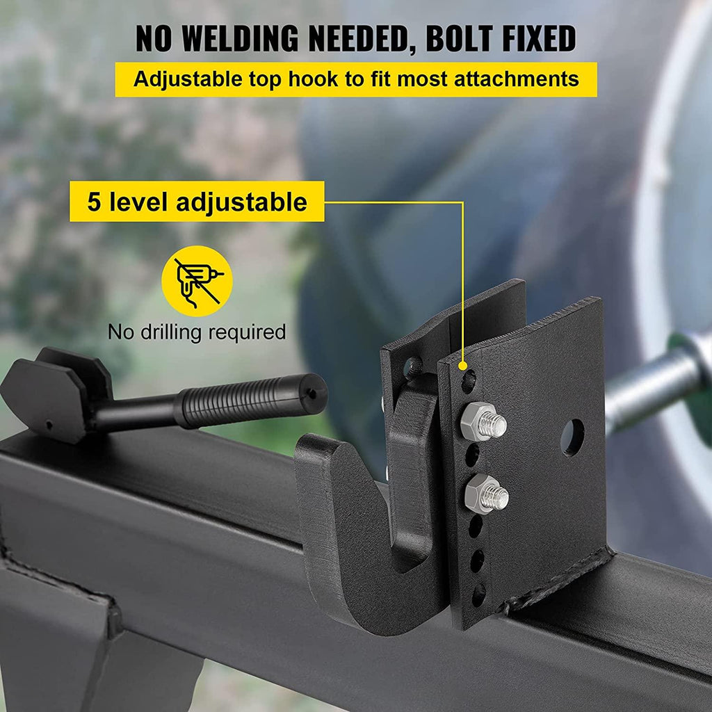 3080 LBS 3-Point Tractor  Hitch, Black