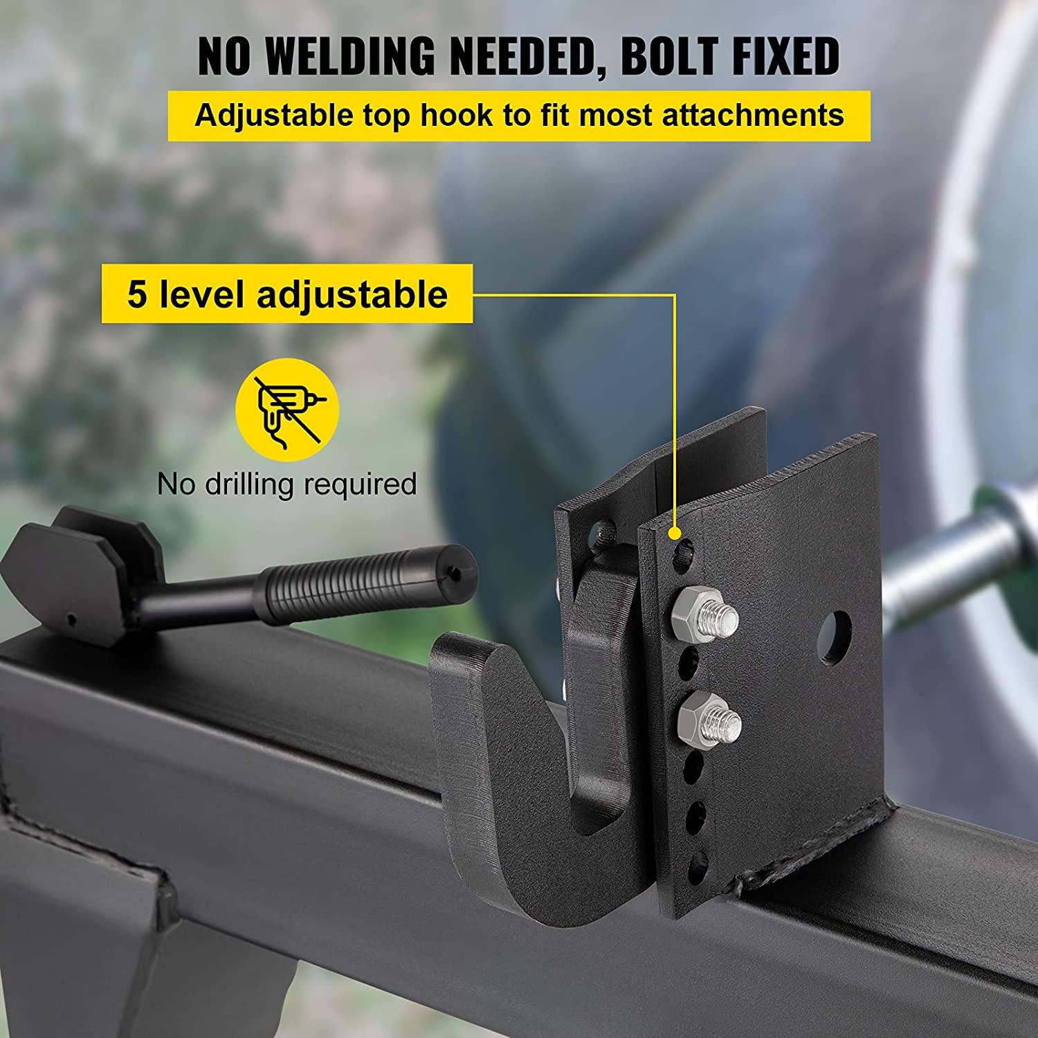 3080 LBS 3-Point Tractor  Hitch, Black