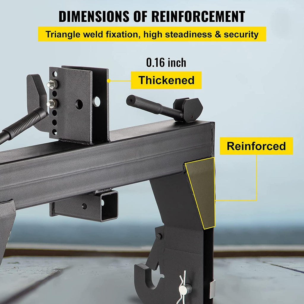 3080 LBS 3-Point Tractor  Hitch, Black