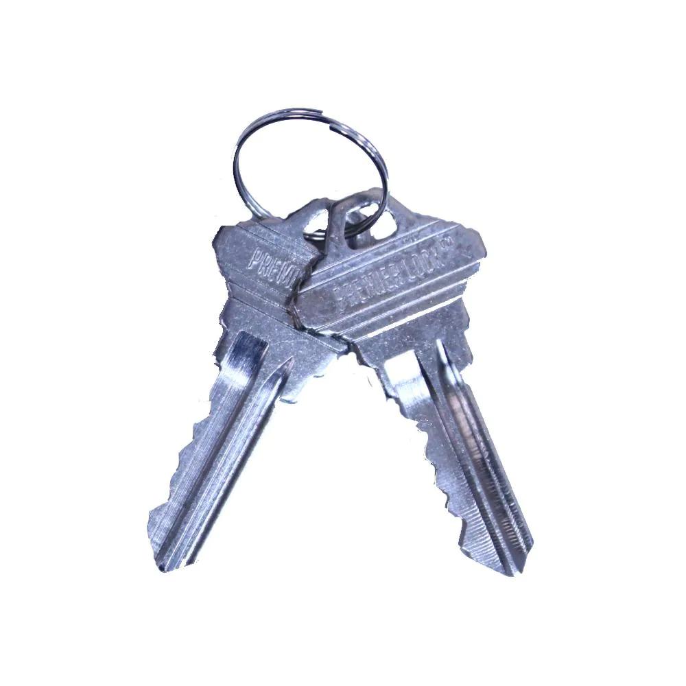 Heavy-Duty Satin Chrome Grade 2 Entry Door Lever Lock Set with 12 Keys Total (6-Pack Keyed Alike)