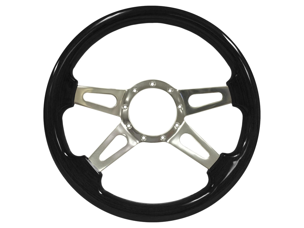 Volante Steering Wheels; S9 Sport Black Ash Finished Wood Grip with ted 4-Spoke