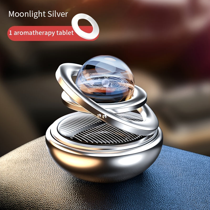 Solar-Powered Car Aromatherapy: Revitalize Your Car's Interior with this Rotating Air Freshener &amp; Purifier!