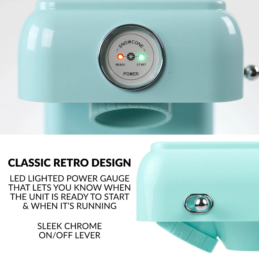 ice cream machines CLSC1AQ Classic Retro Single Countertop Snow Cone Maker, Includes 1 Reusable Plastic Cup, Aqua