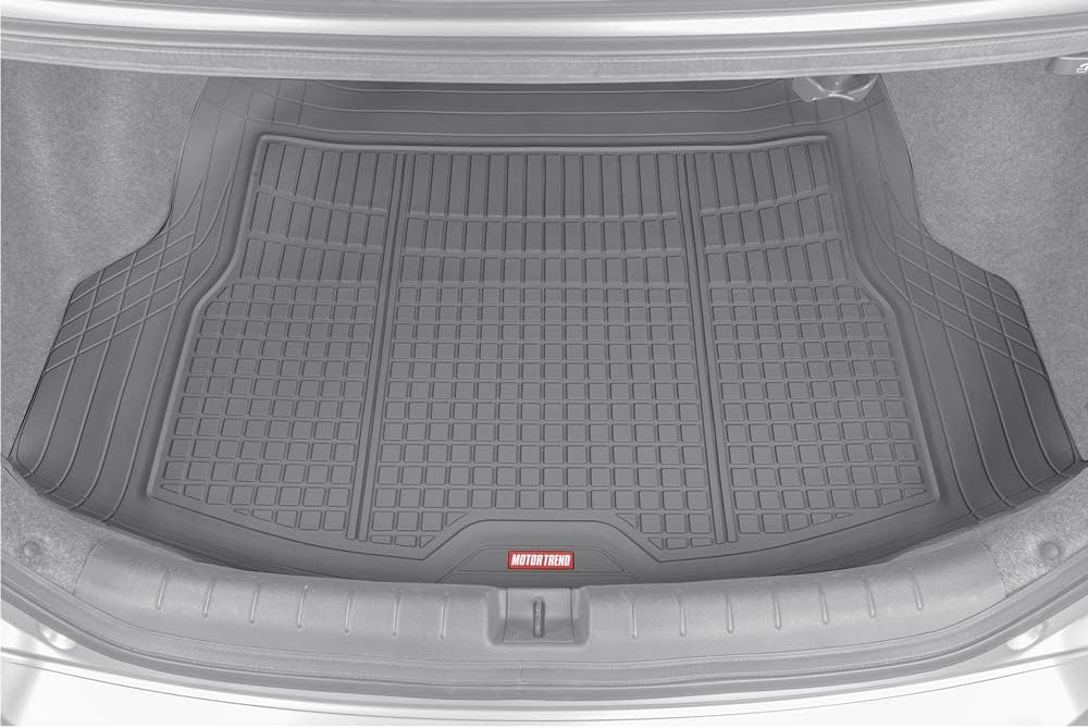 Motor Trend Premium FlexTough All-Protection Cargo Liner Trunk Mat - w/Traction Grips &amp; Fresh , Heavy Duty Trimmable Trunk Liner for Car Truck SUV, Gray, Size: 54" L x 37" W