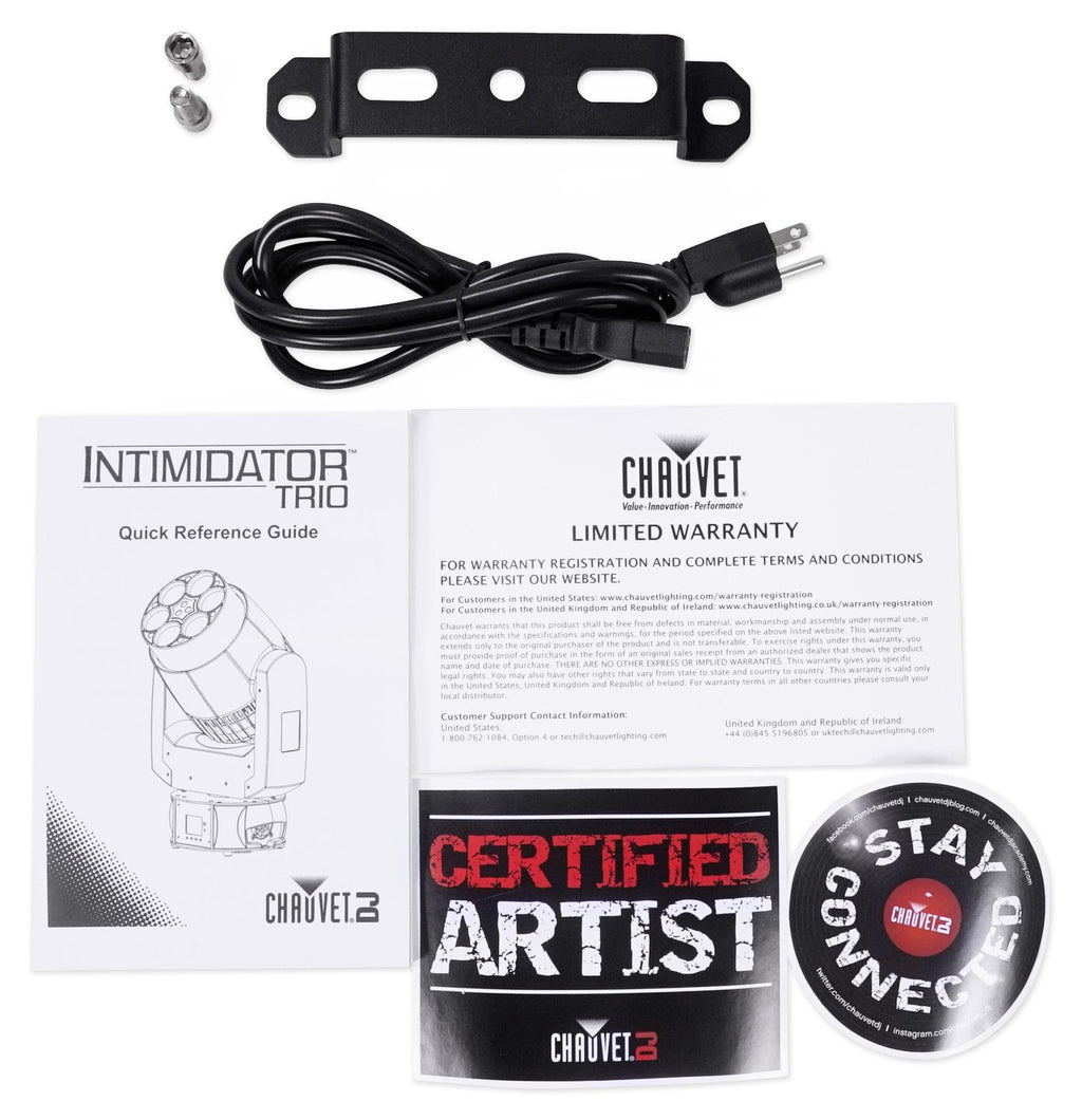 Chauvet DJ Intimidator Trio Wash Effect Moving Head DMX Light +  Haze Machine
