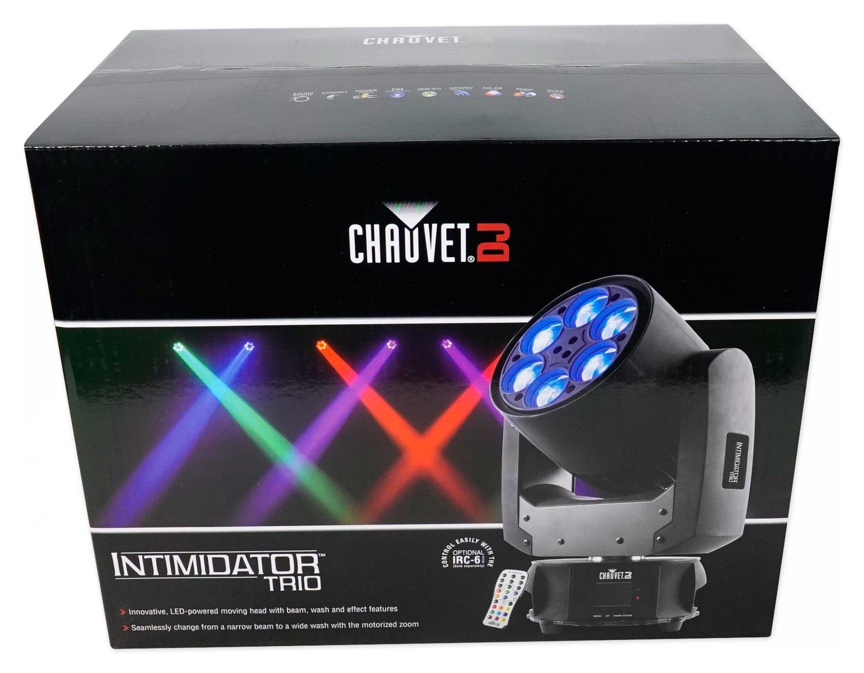 Chauvet DJ Intimidator Trio Wash Effect Moving Head DMX Light +  Haze Machine