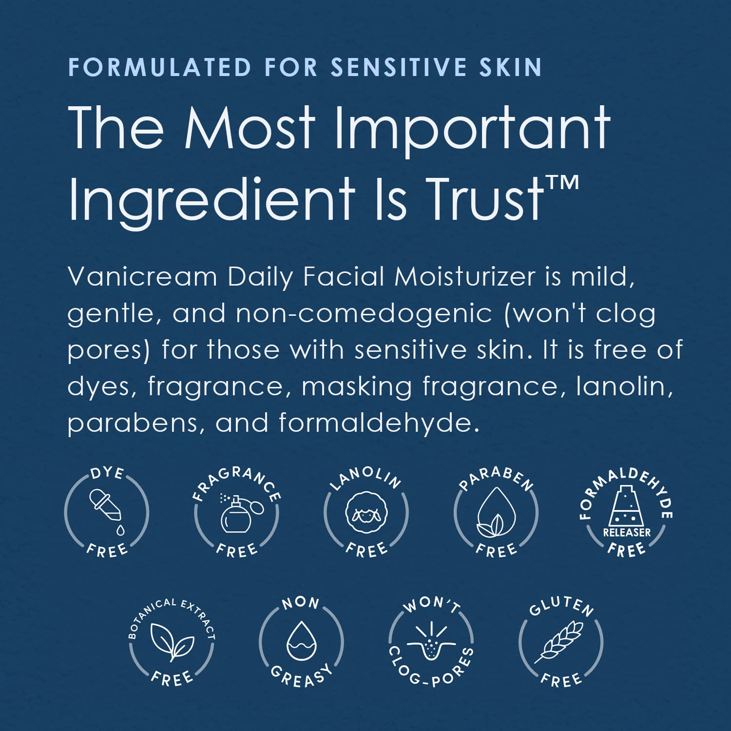 Vanicream Daily Facial Moisturizer With Ceramides and Hyaluronic Acid - 3 fl oz - Formulated Without Common Irritants for Those with Sensitive Skin