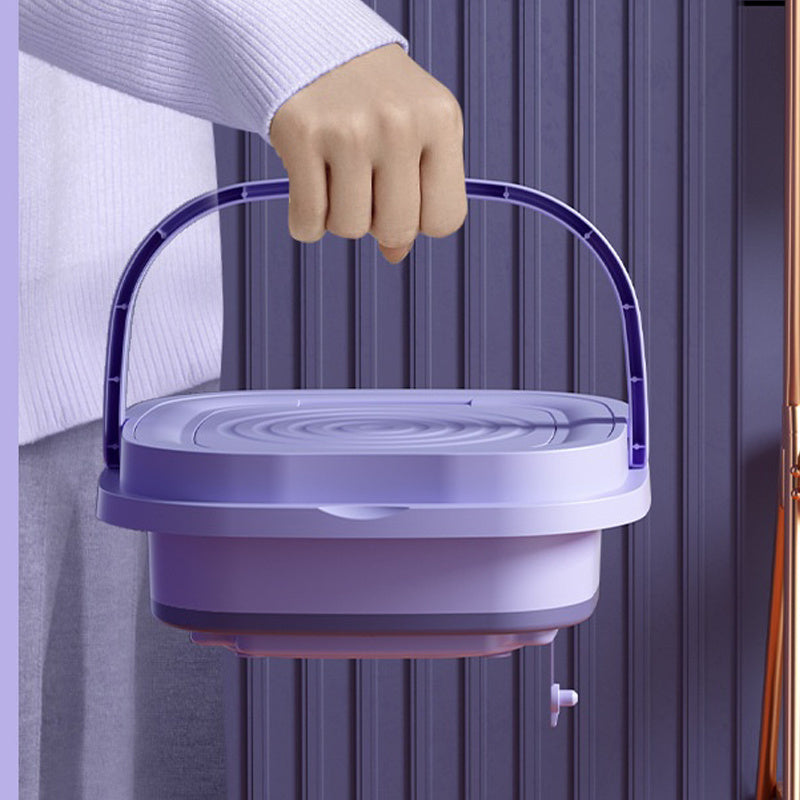 Portable Foldable Mini Washing Machine 8L High Capacity With 3 Modes Deep Cleaning Half Automatic Washt Soft Spin Dry For RV Travel, Camping