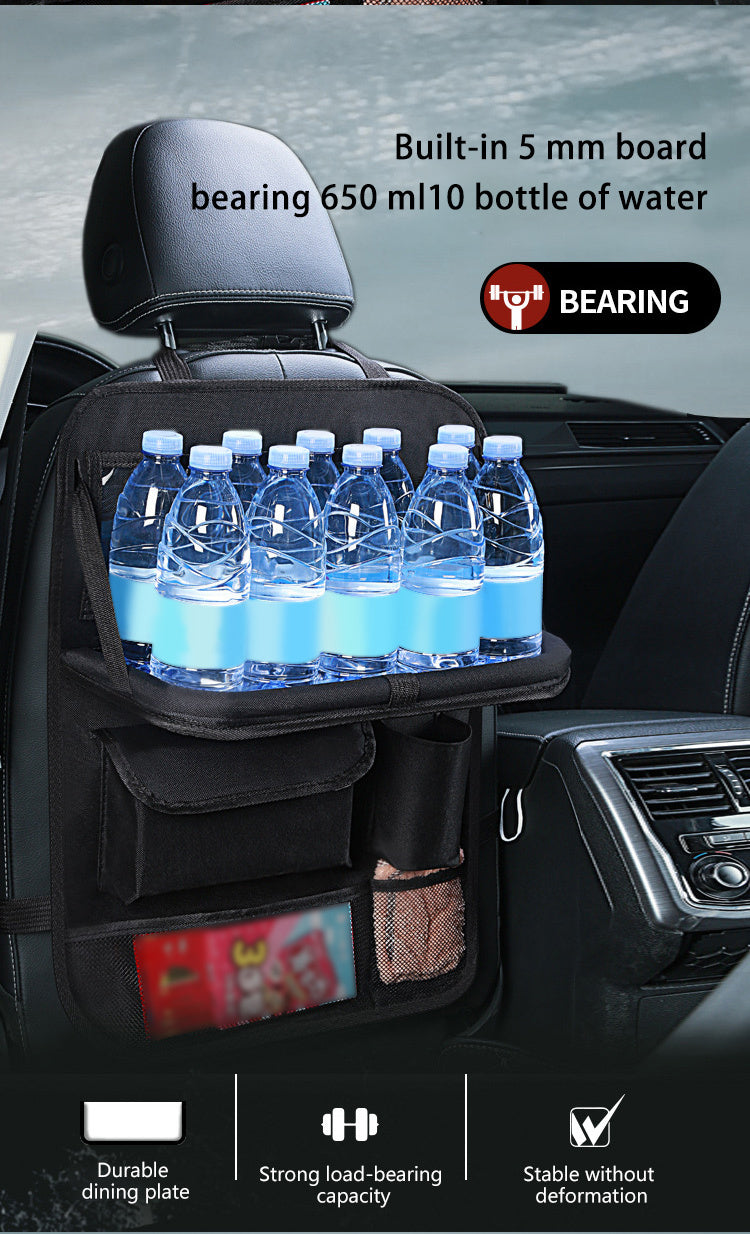 1pc Car Back Seat Organizer, StoraPockets Kick Mats Car Back Seat Protectors Tissue Box Cup Holder Laptop Table Car Eating Tray For ParOnly