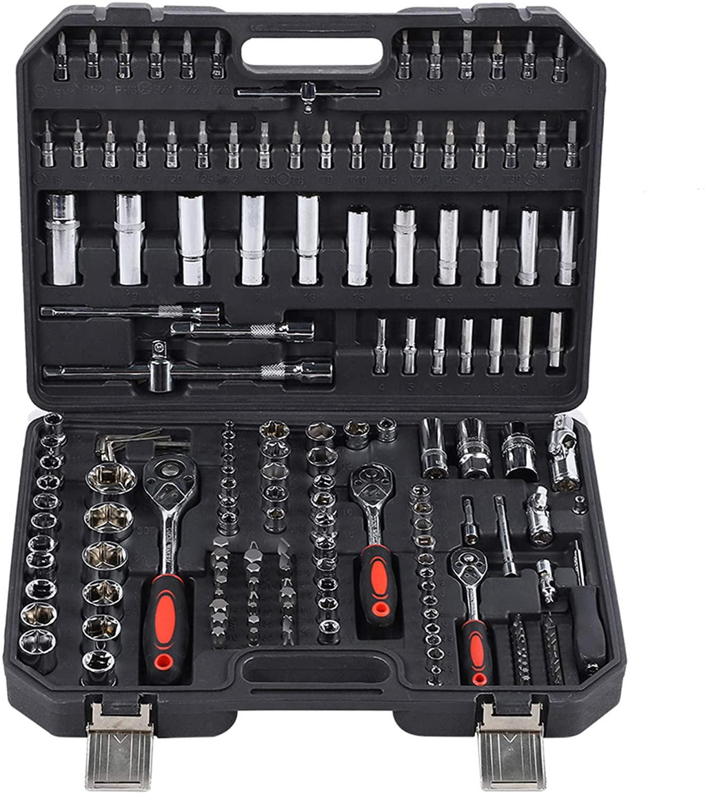 Hand Socket Set, Steel Easy Operation Socket Set, Practical Wear Resistance for Machining Center DIY Requirements Industrial Application Car Repairing
