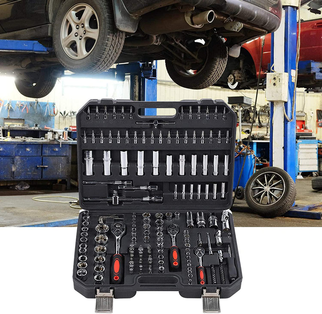 Hand Socket Set, Steel Easy Operation Socket Set, Practical Wear Resistance for Machining Center DIY Requirements Industrial Application Car Repairing
