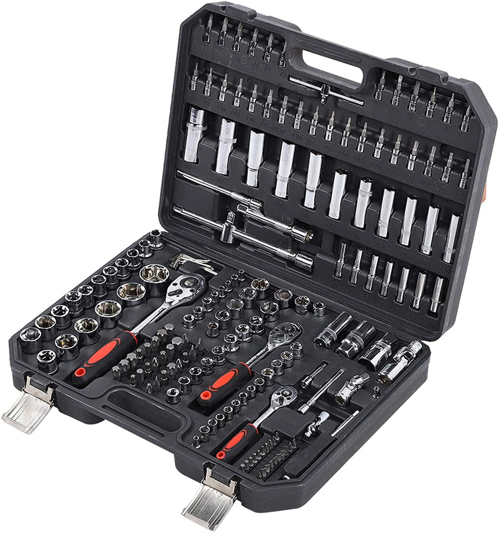 Hand Socket Set, Steel Easy Operation Socket Set, Practical Wear Resistance for Machining Center DIY Requirements Industrial Application Car Repairing