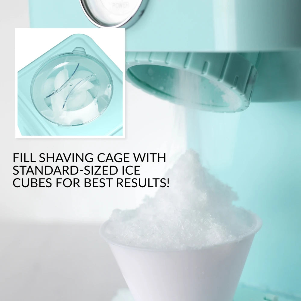 ice cream machines CLSC1AQ Classic Retro Single Countertop Snow Cone Maker, Includes 1 Reusable Plastic Cup, Aqua