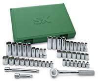 SKT94547 S K Hand Tools 47 Piece 3/8" Drive SAE/Metric 6 Point Complete Socket Set