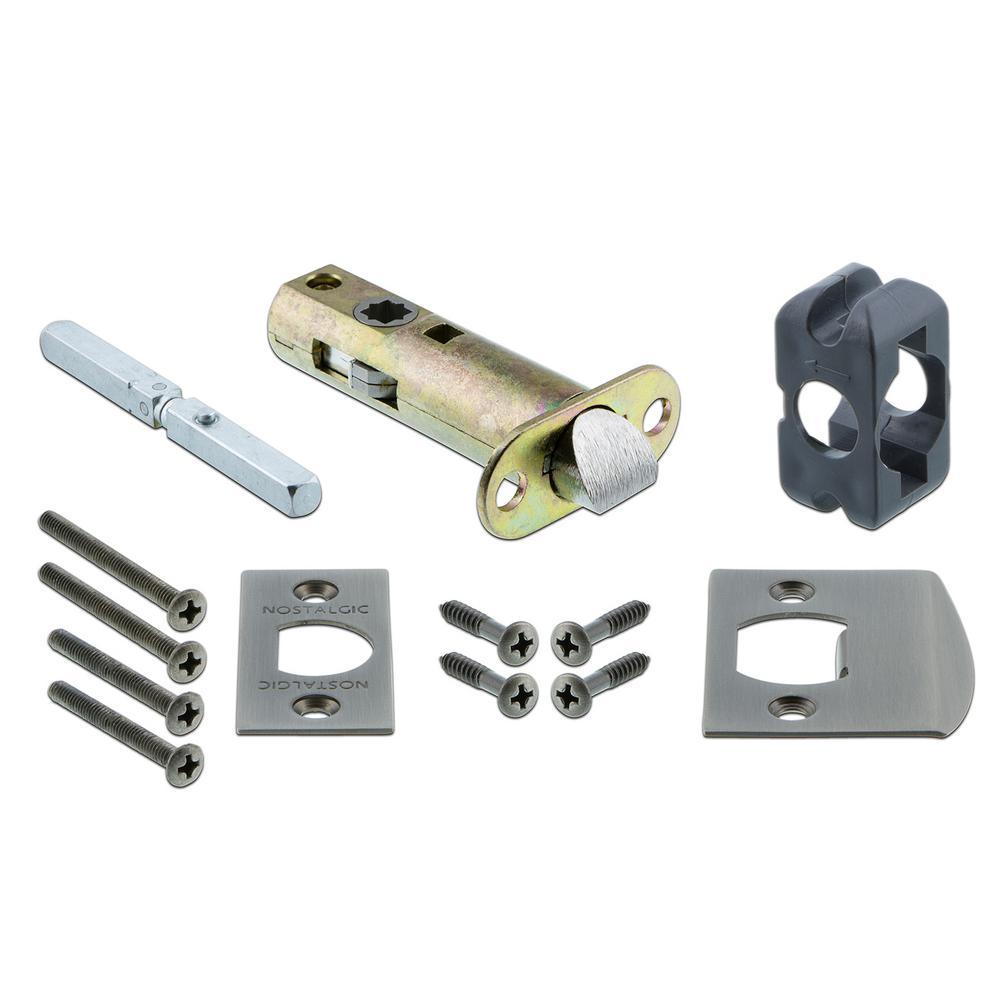 Studio Plate 2-3/8 in. Backset Antique Pewter PassaHall/Closet Crystal Glass Door Knob
