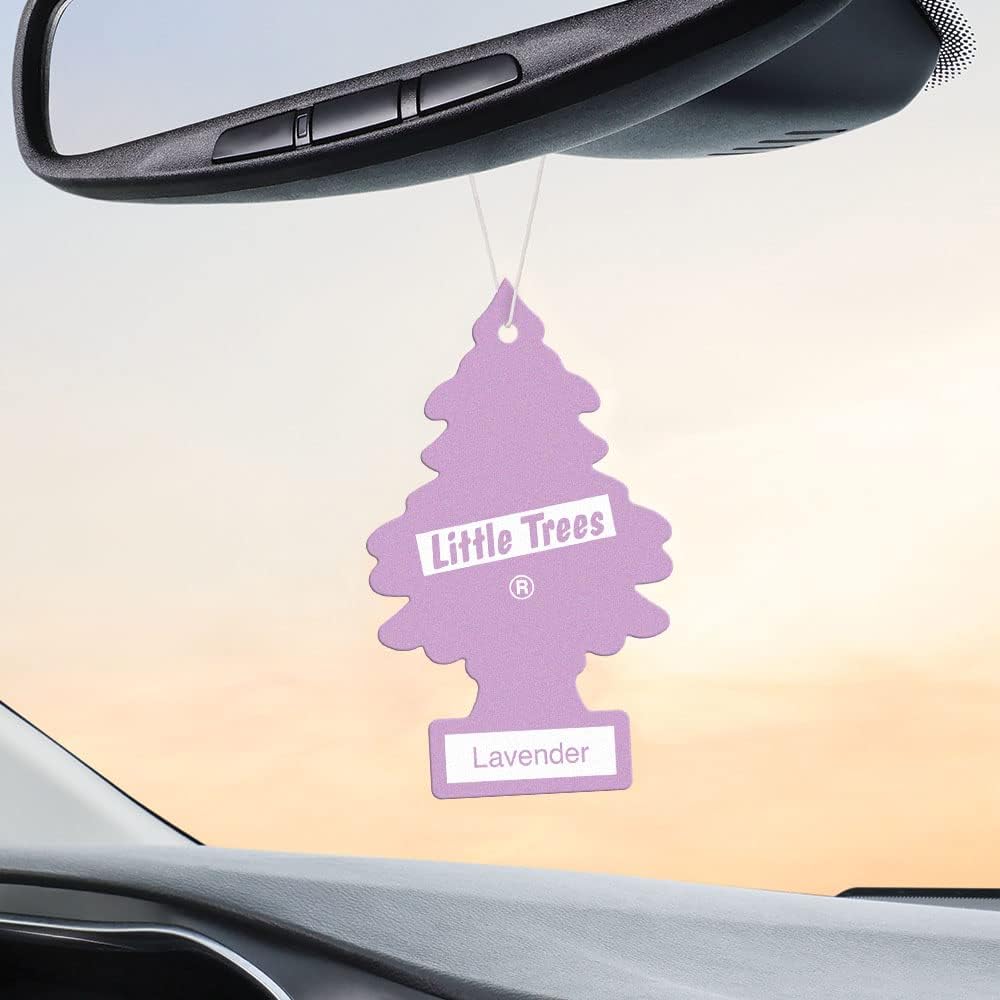 LITTLE TREES Air Fresheners Car Air Freshener. Hanging Tree Provides Long Lasting Scent for Auto or Home. Lavender, 24 Air Fresheners
