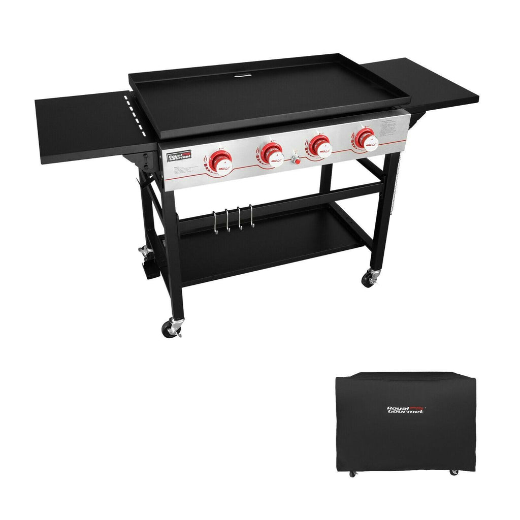 36IN 4-Burner Flat Top Propane Gas Grill Griddle w/ Cover GB4000C