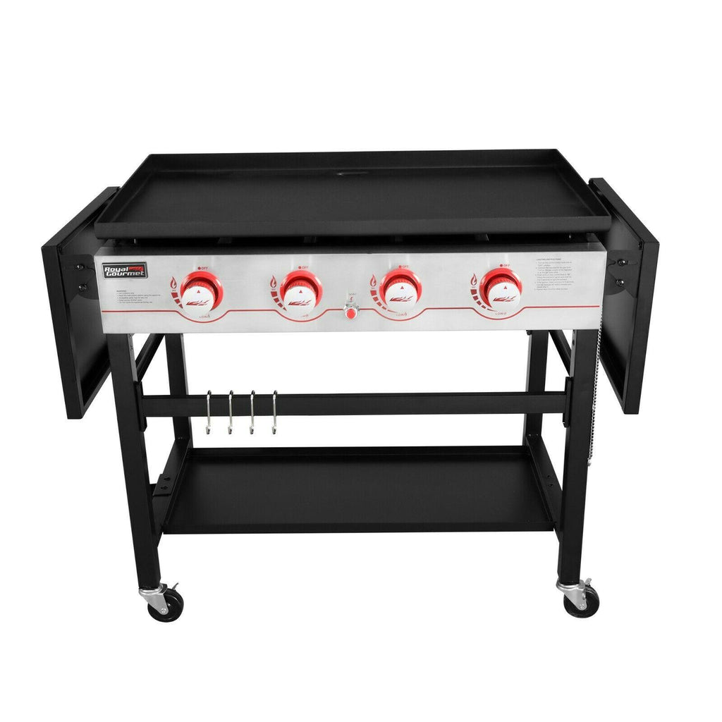 36IN 4-Burner Flat Top Propane Gas Grill Griddle w/ Cover GB4000C
