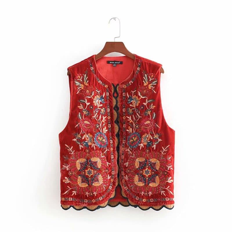 royal retro velvet vest