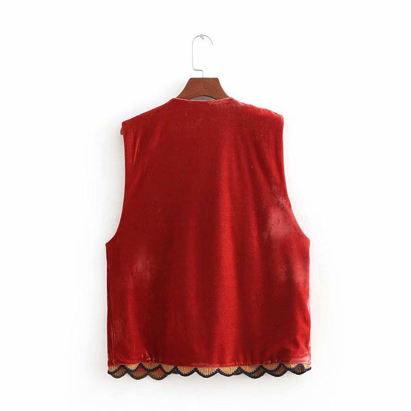 royal retro velvet vest