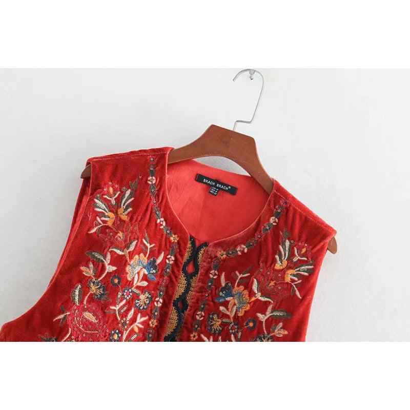 royal retro velvet vest