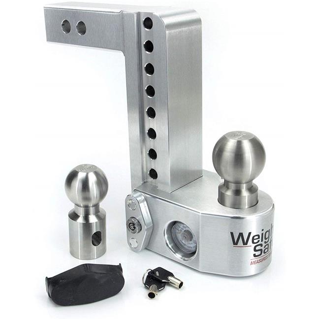 Weigh Safe WSFSWS8-2 2 in. 2-5 x 16 in. Balls 8 in. Drop 2 in. Shank Tongue Weighing Adjustable Ball Mount