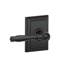 Birmingham Aged Bronze PassaHall/Closet Door Lever with Addison Trim
