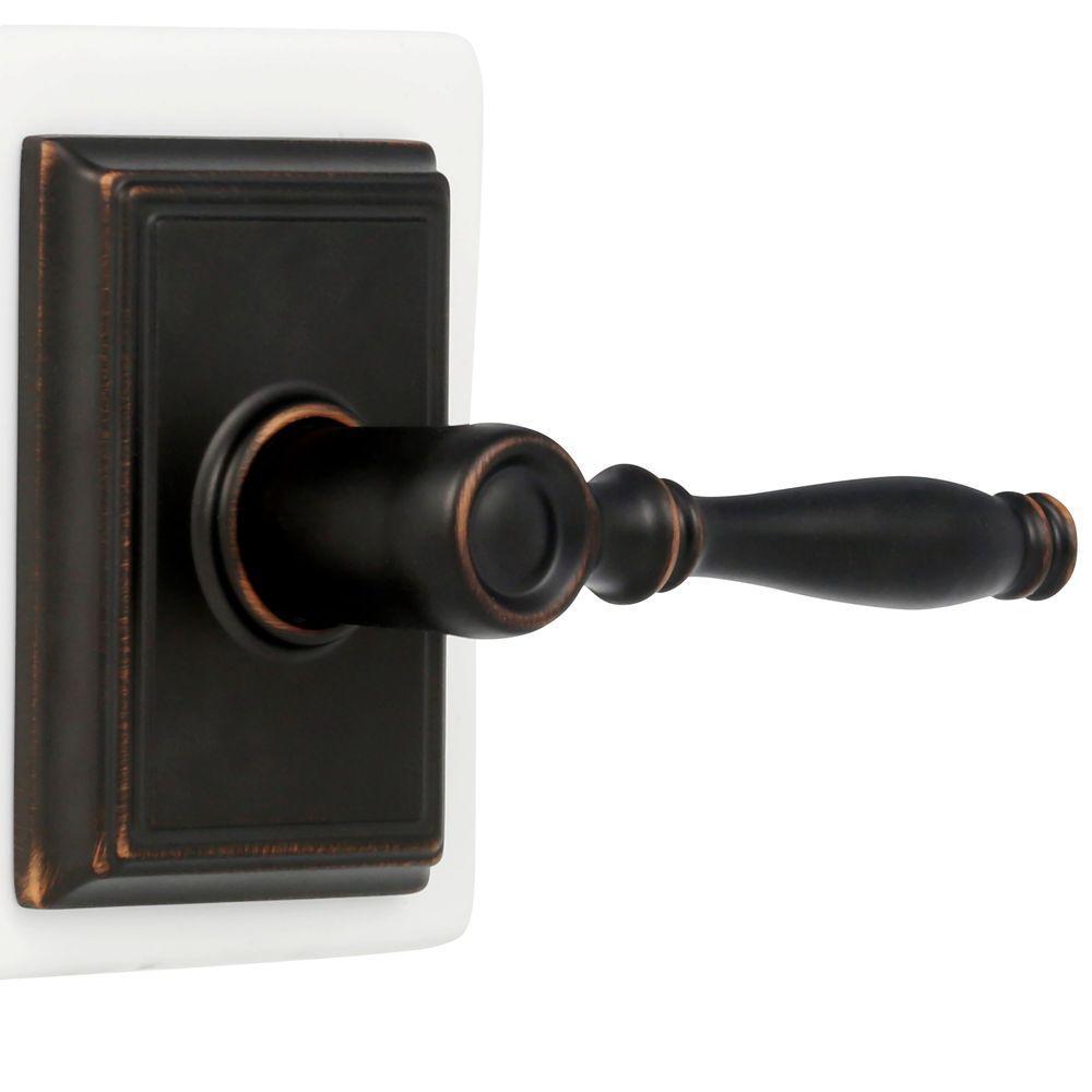 Birmingham Aged Bronze PassaHall/Closet Door Lever with Addison Trim