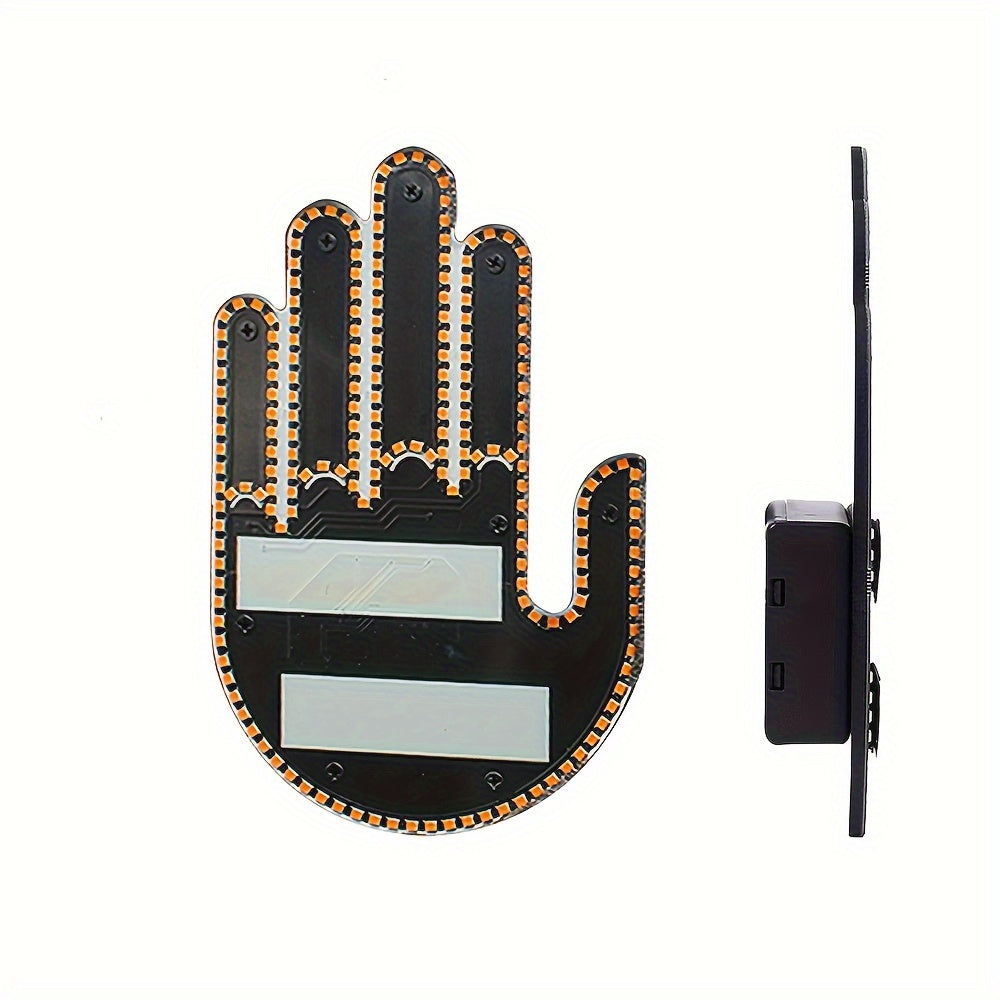 LED Illuminated Gesture Light Car Finger Light With Remote Road RaSigns Middle Finger Gesture Light Hand Lamp