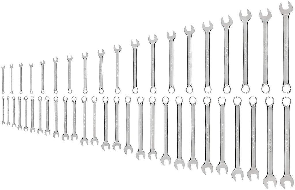 TEKTON Combination Wrench Set, 46-Piece (1/4-1-1/4 in, 6-32 mm) | WCB90301