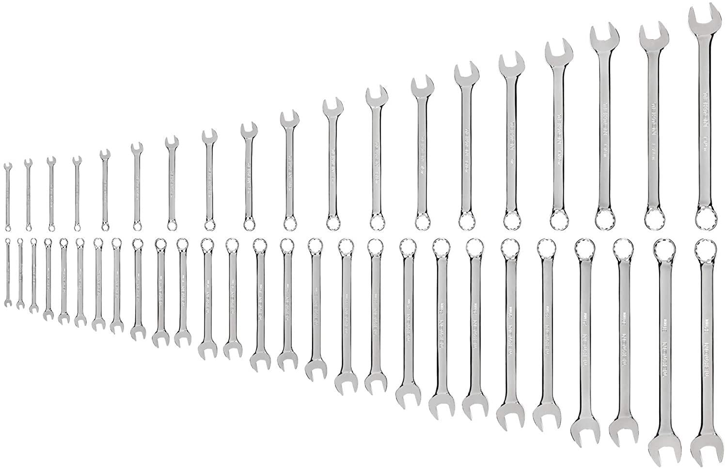 TEKTON Combination Wrench Set, 46-Piece (1/4-1-1/4 in, 6-32 mm) | WCB90301