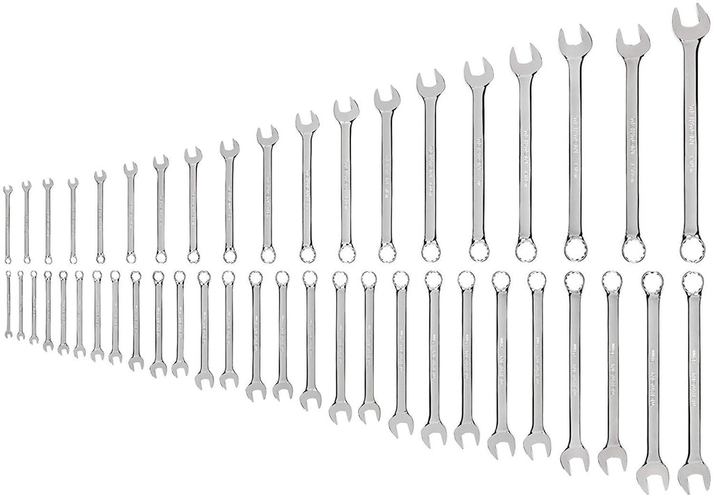TEKTON Combination Wrench Set, 46-Piece (1/4-1-1/4 in, 6-32 mm) | WCB90301