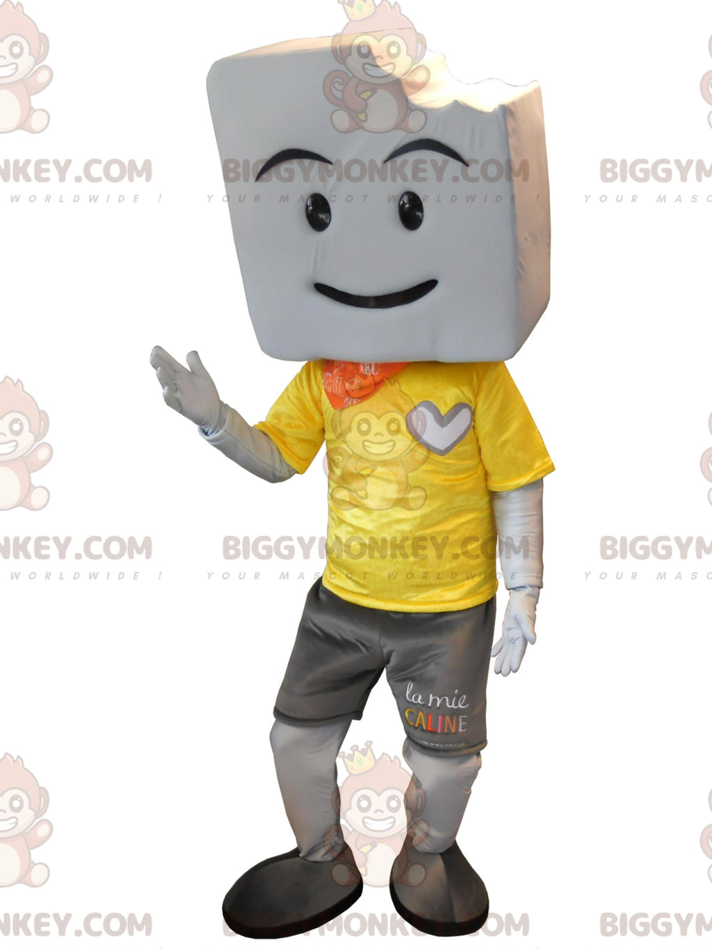 BIGGYMONKEYCuddly Mie Mascot Costume. Bread BIGGYMONKEYMascot Costume